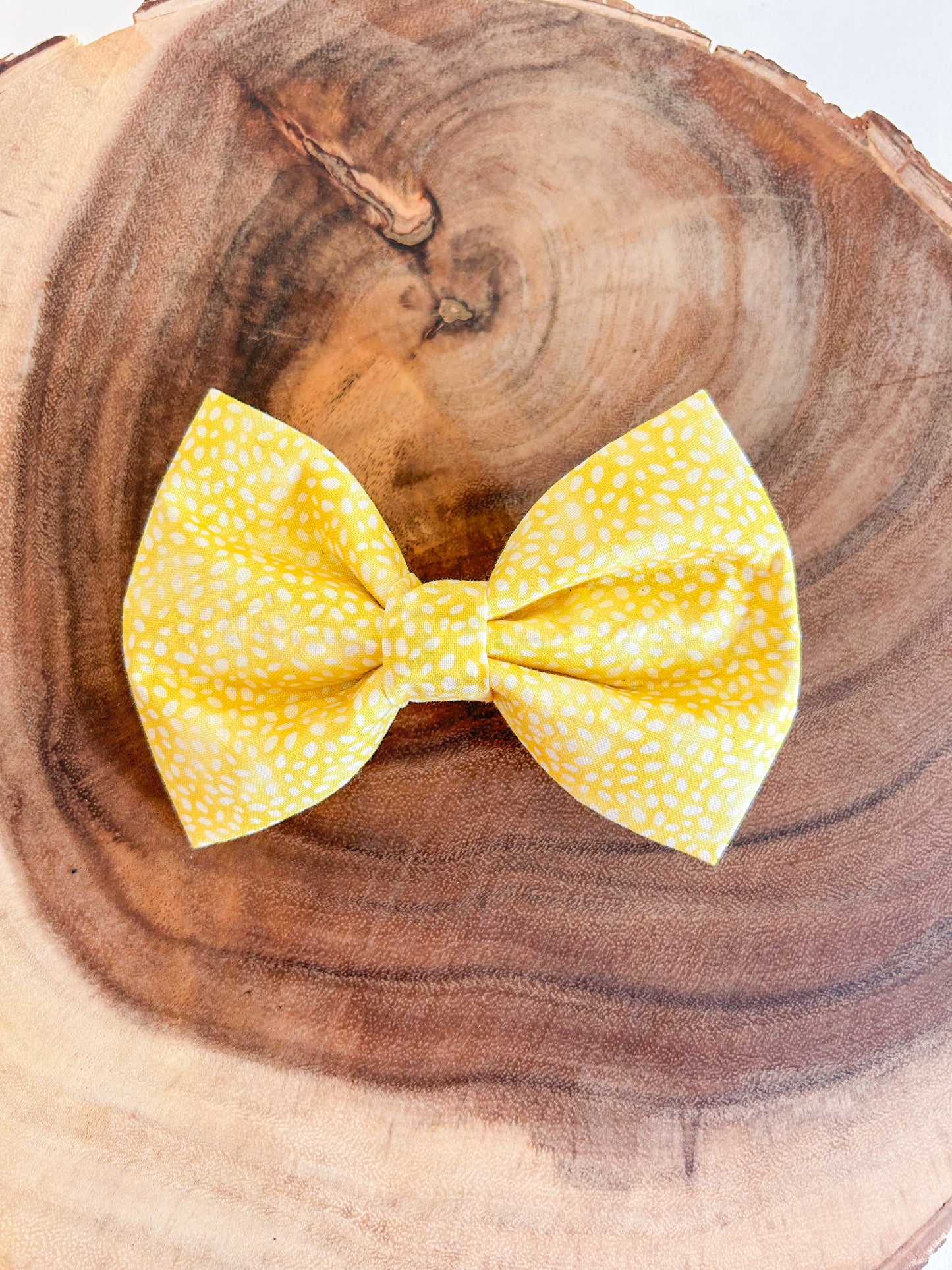 Yellow Floral Bow Tie