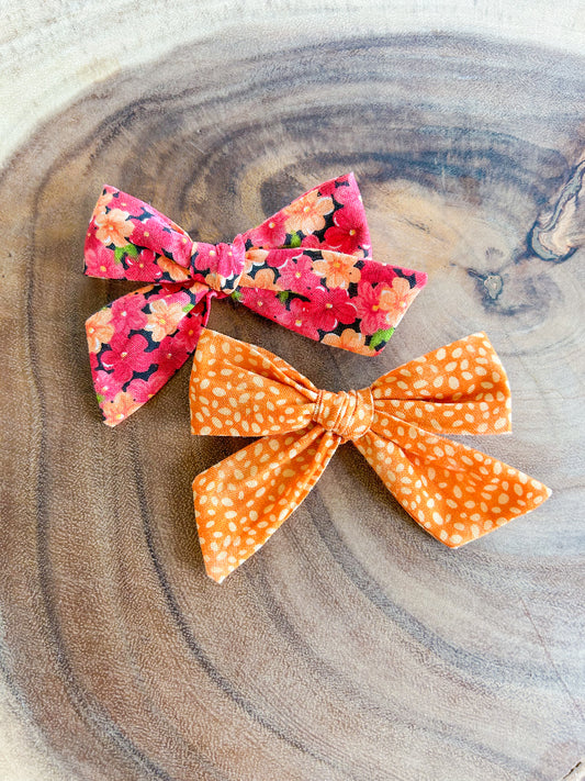 Orange Flowers HT bow