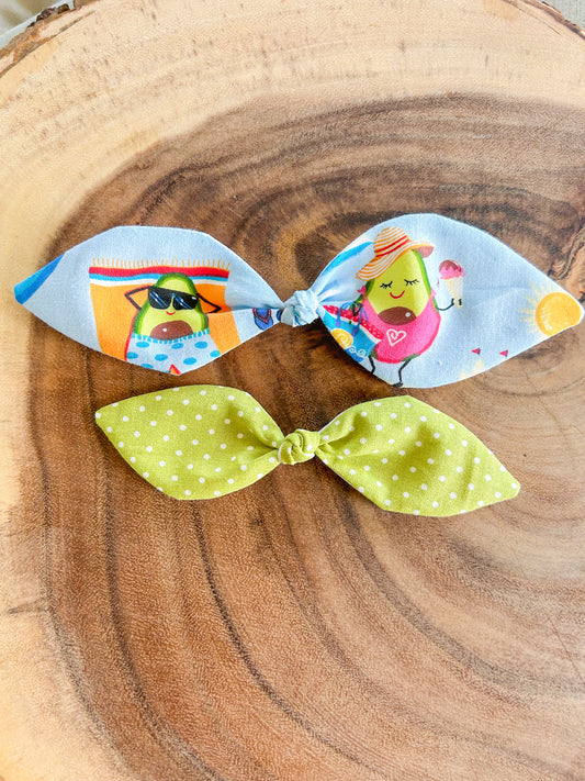 Beach Avocados Knot Bow