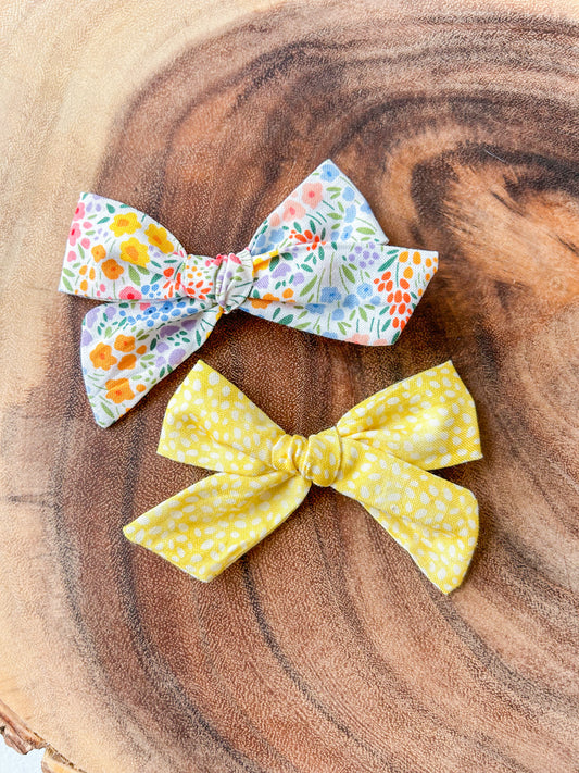 Yellow Floral HT bow