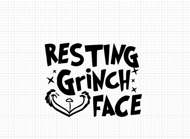 Resting Grinch Face Vinyl Add-on