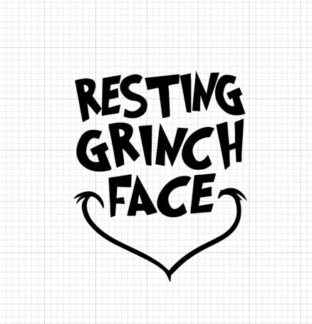 Resting Grinch Face Smile Vinyl Add-on