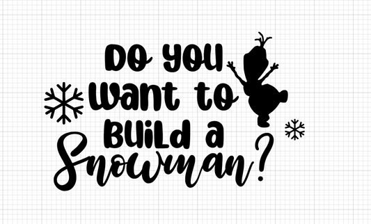 Do you want to build a snowman? Vinyl Add-on