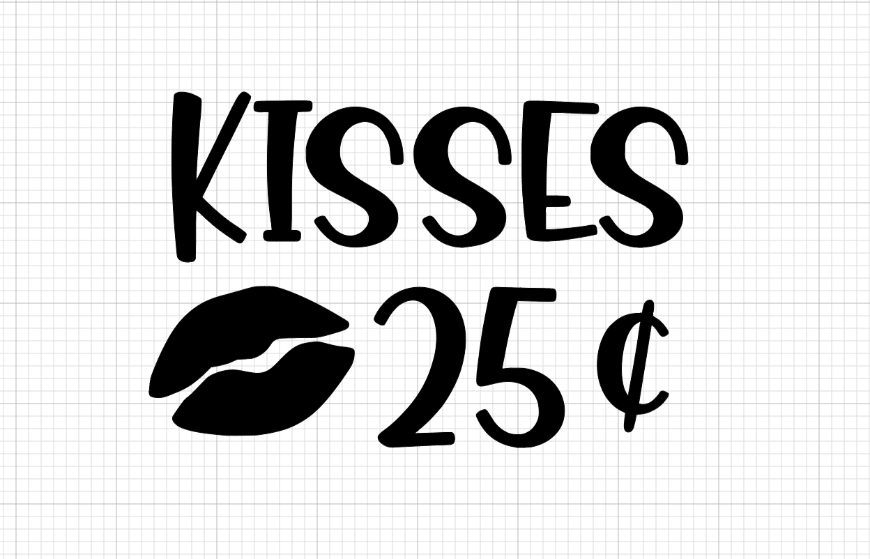Kisses 25 cents Vinyl Add-on