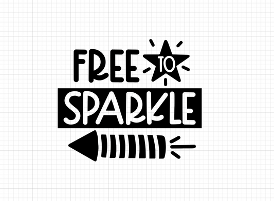 Free to Sparkle Firecracker Vinyl Add-on