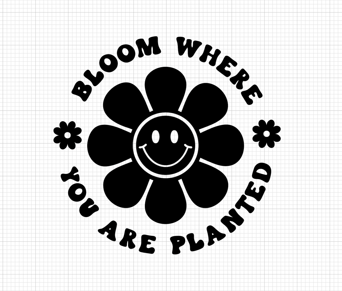 Groovy Bloom where you are planted Vinyl Add-on