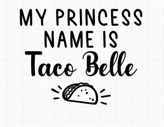 Princess Taco Belle Vinyl Add-on
