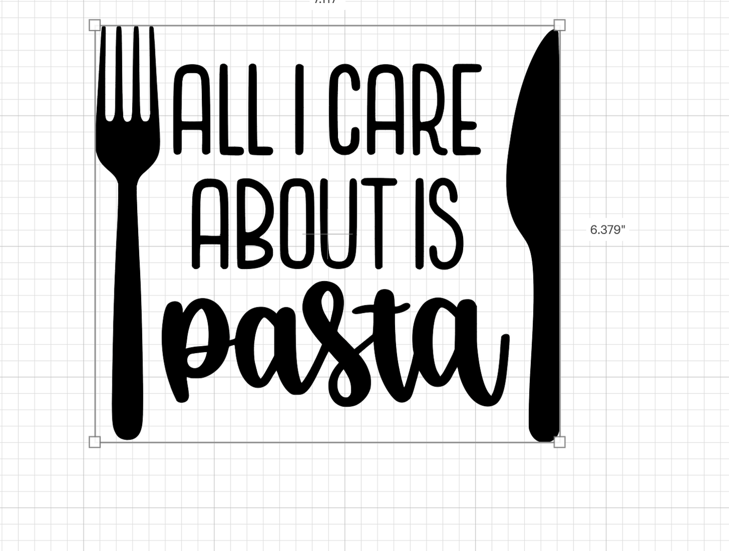Care about Pasta Vinyl Add-on